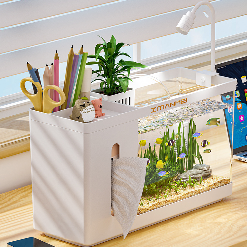 Carepetly™ 360° Smart Fish Tank Ecosystem - App Controlled & Self-Cleaning