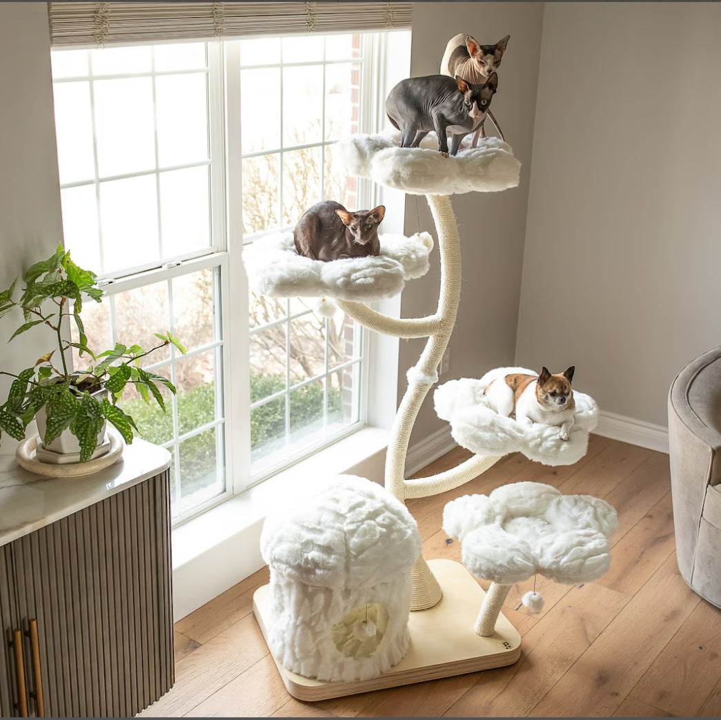 Carepetly™ Cloud-Nine Luxury Cat Tree with Built-in Smart Laser