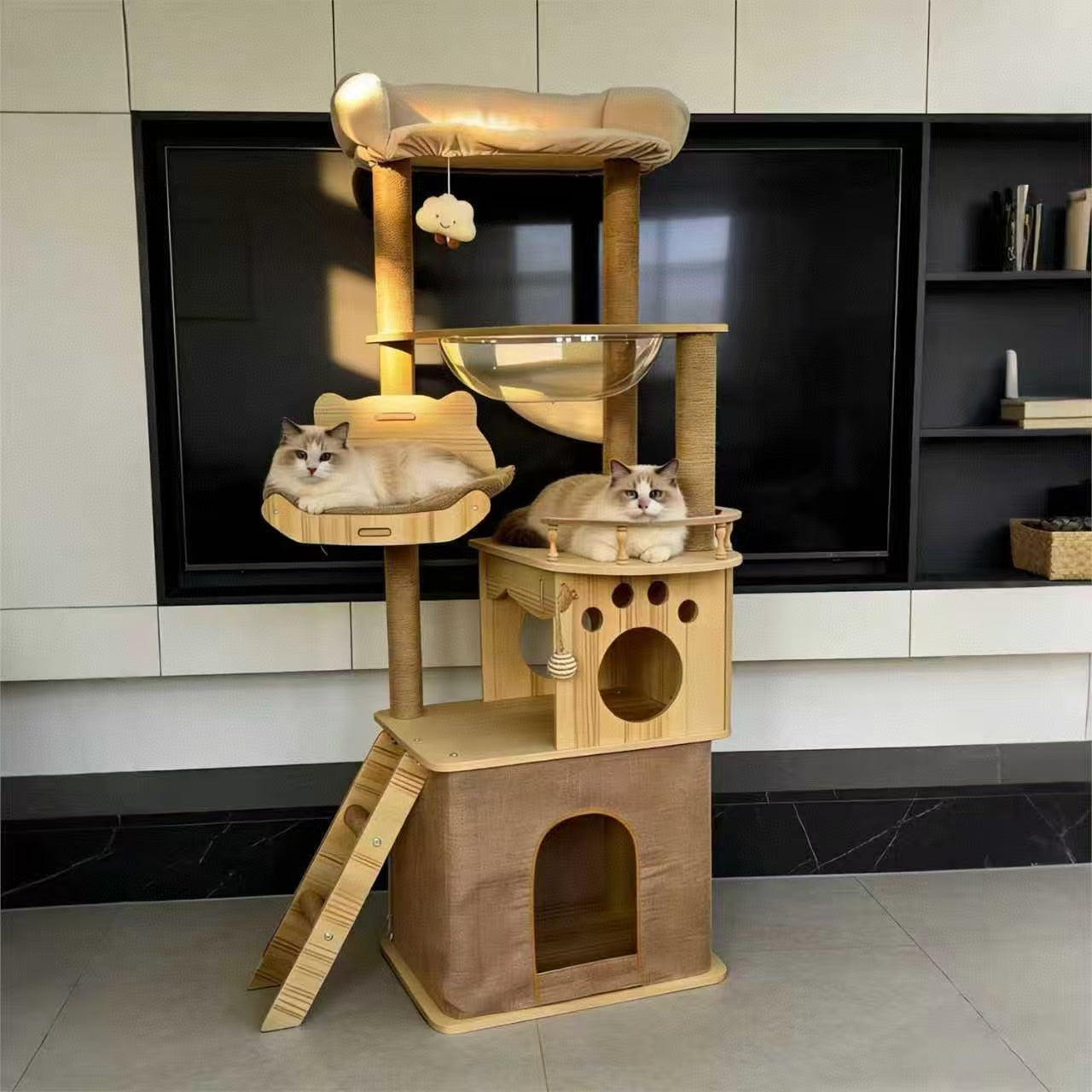 Carepetly™ Cloud-Nine Luxury Cat Tree with Built-in Smart Laser